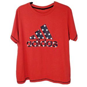 Adidas Americana t-shirt Logo Top size L Large red